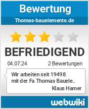 Bewertungen zu thomas-bauelemente.de