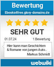 Bewertungen zu ebooks4free.glory-domains.de
