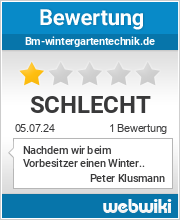 Bewertungen zu bm-wintergartentechnik.de