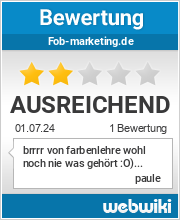 Bewertungen zu fob-marketing.de