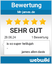 Bewertungen zu mr-james.de