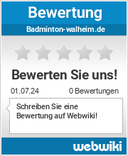 Bewertungen zu badminton-walheim.de