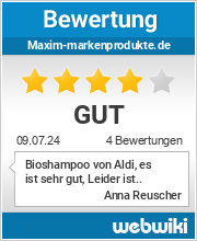 Bewertungen zu maxim-markenprodukte.de