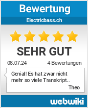 Bewertungen zu electricbass.ch