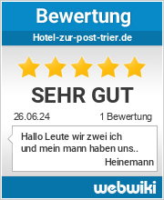 Bewertungen zu hotel-zur-post-trier.de