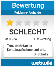 Bewertungen zu reklame-fuchs.de