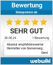 Bewertungen zu solarprotect.de