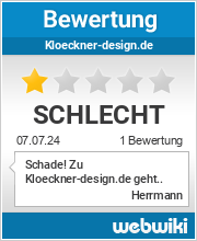 Bewertungen zu kloeckner-design.de