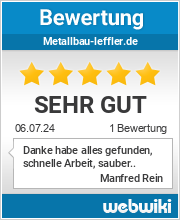 Bewertungen zu metallbau-leffler.de