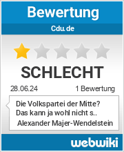 Bewertungen zu cdu.de