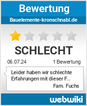 Bewertungen zu bauelemente-kronschnabl.de