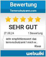 Bewertungen zu terrorschutzamt.com