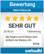 Bewertungen zu hairx10sion.de