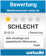 Bewertungen zu medienwerkstatt-online.de