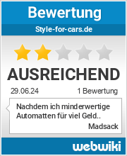 Bewertungen zu style-for-cars.de