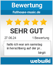 Bewertungen zu fullhouse-music.de