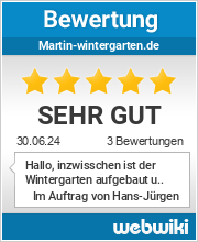 Bewertungen zu martin-wintergarten.de