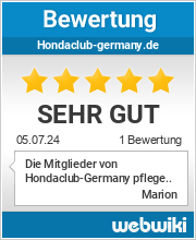 Bewertungen zu hondaclub-germany.de