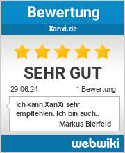 Bewertungen zu xanxi.de