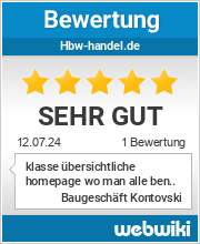 Bewertungen zu hbw-handel.de