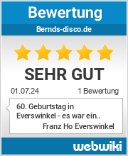 Bewertungen zu bernds-disco.de