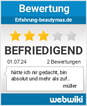 Bewertungen zu erfahrung-beautymax.de