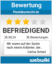Bewertungen zu plastikkarten24.de