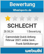 Bewertungen zu wheelsports.de