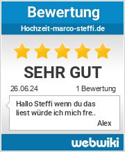 Bewertungen zu hochzeit-marco-steffi.de