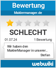 Bewertungen zu maklermanager.de