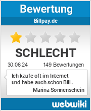Bewertungen zu billpay.de