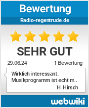 Bewertungen zu radio-regentrude.de