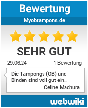 Bewertungen zu myobtampons.de