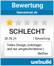 Bewertungen zu gamestrust.de
