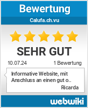 Bewertungen zu calufa.ch.vu