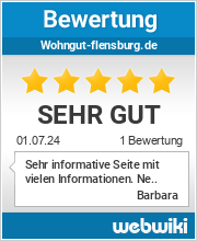 Bewertungen zu wohngut-flensburg.de
