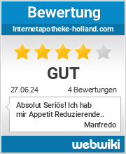 Bewertungen zu internetapotheke-holland.com