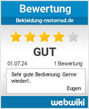 Bewertungen zu bekleidung-motorrad.de