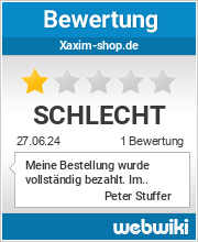 Bewertungen zu xaxim-shop.de
