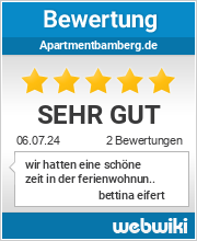 Bewertungen zu apartmentbamberg.de