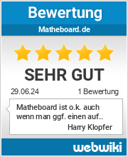 Bewertungen zu matheboard.de
