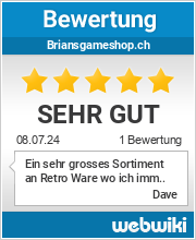 Bewertungen zu briansgameshop.ch