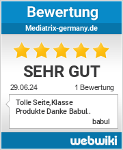 Bewertungen zu mediatrix-germany.de