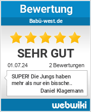 Bewertungen zu babü-west.de