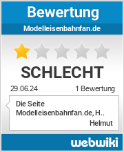 Bewertungen zu modelleisenbahnfan.de