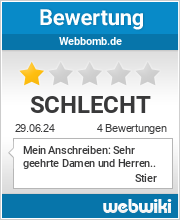 Bewertungen zu webbomb.de