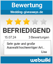 Bewertungen zu wedding-giveaways.de