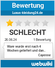 Bewertungen zu luxus-kleidung24.de