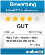 Bewertungen zu artfakt2010.wordpress.com