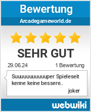 Bewertungen zu arcadegameworld.de